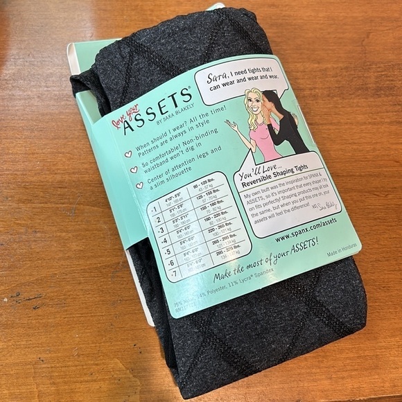 Love your assets flipside diamond tights reversible shaping black size 2X plus - Picture 3 of 6